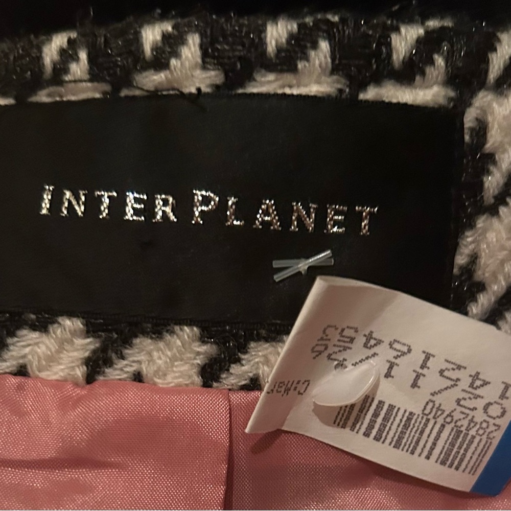 InterPlanet Long Lined Houndstooth Women's Blazer… - image 3